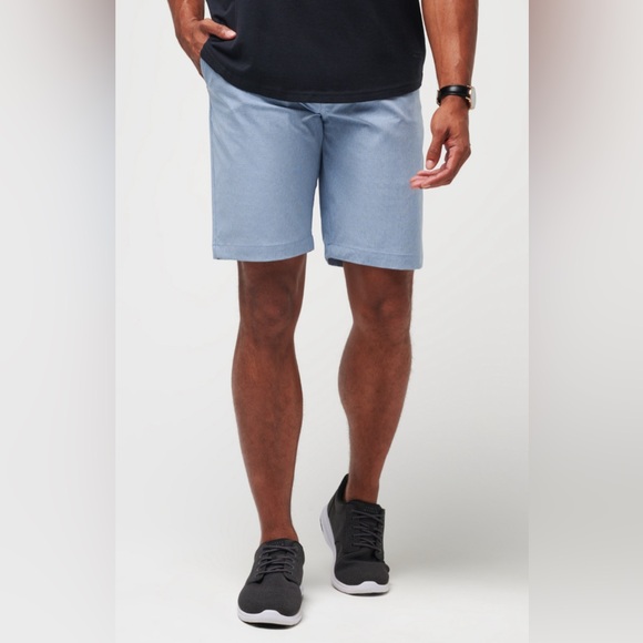 Travis Mathew Smooth Talker Shorts Mens Size 38 Blue‎ Golf Flat Front Stretch - Picture 6 of 7